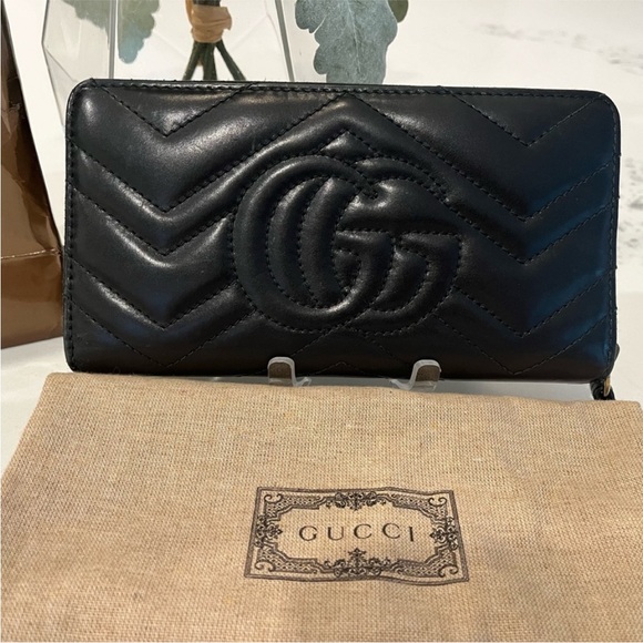 GUCCI Marmont Zip Around Wallet - Picture 2 of 8